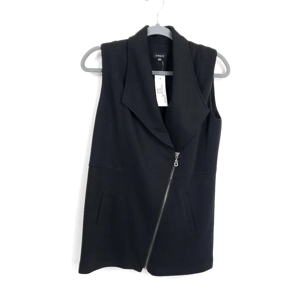 Drew moto style zip front vest new with tags xs - Picture 2 of 6